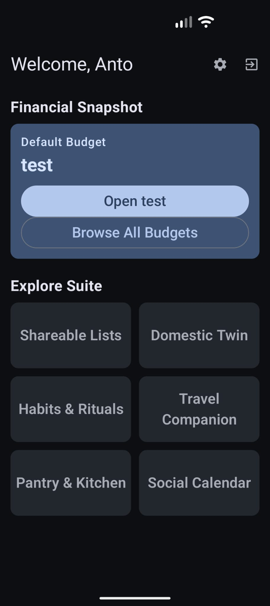 Suite launchpad